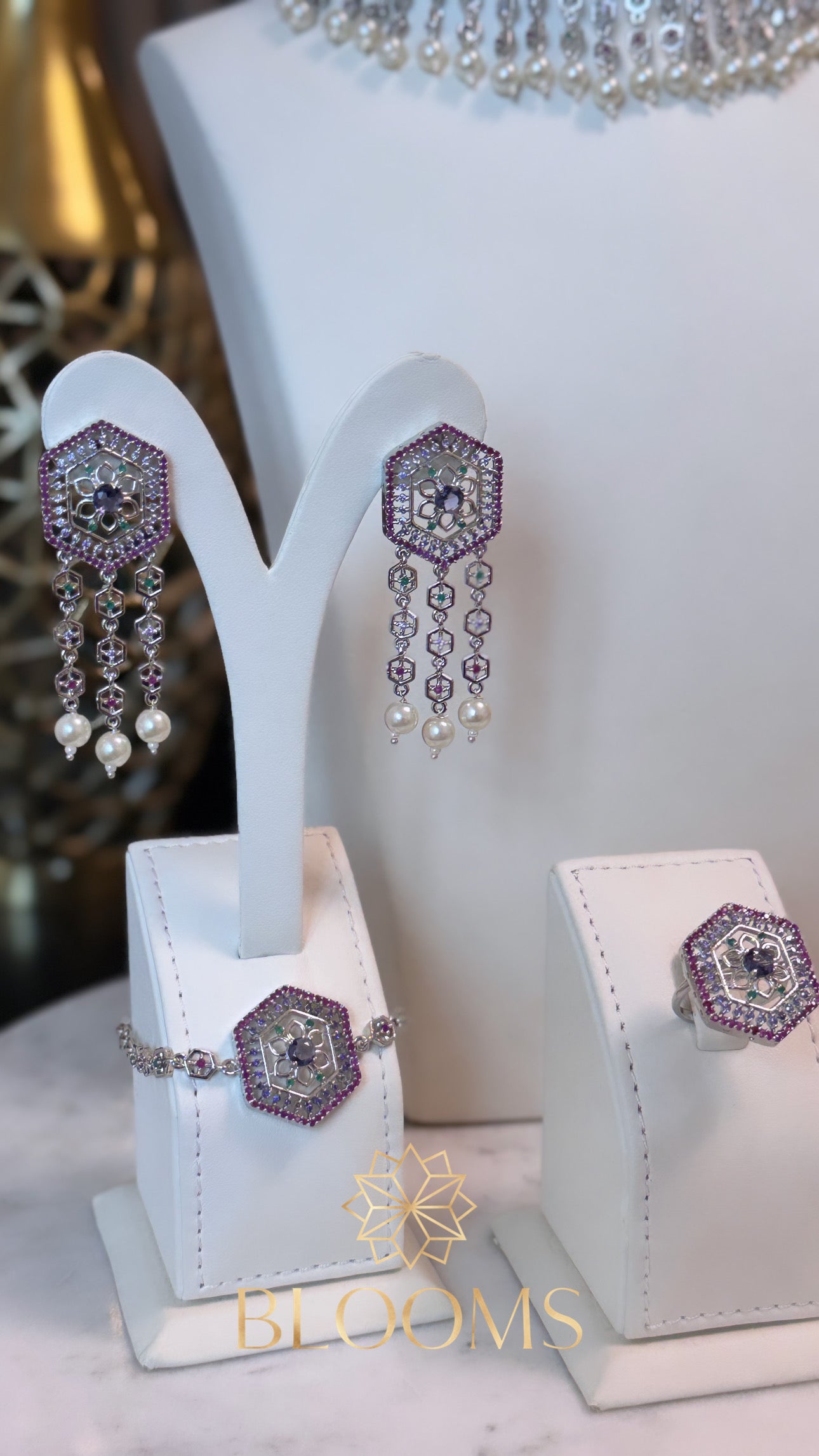 Salamah Silver Khonaqi Set