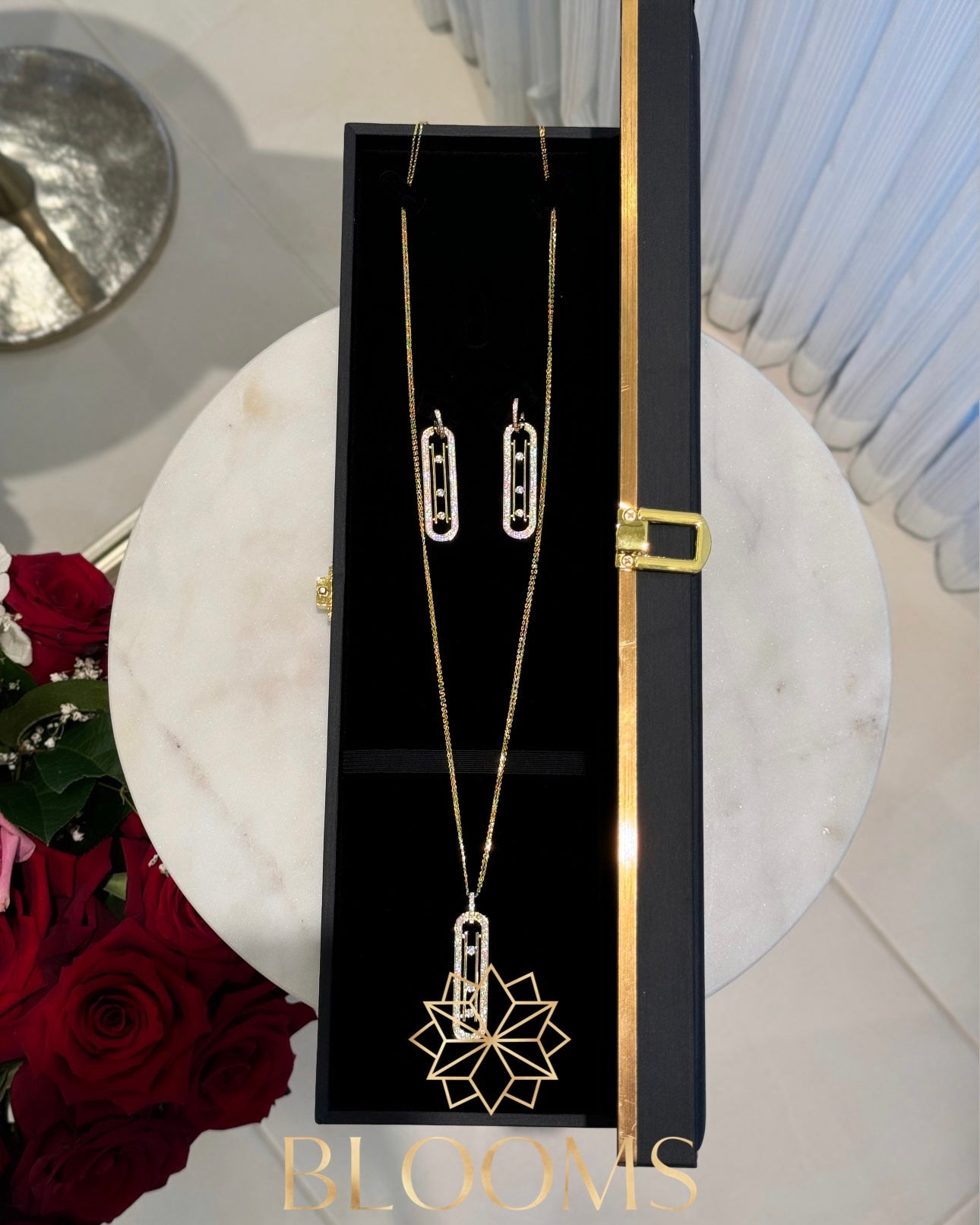 Misso long Necklace with earrings