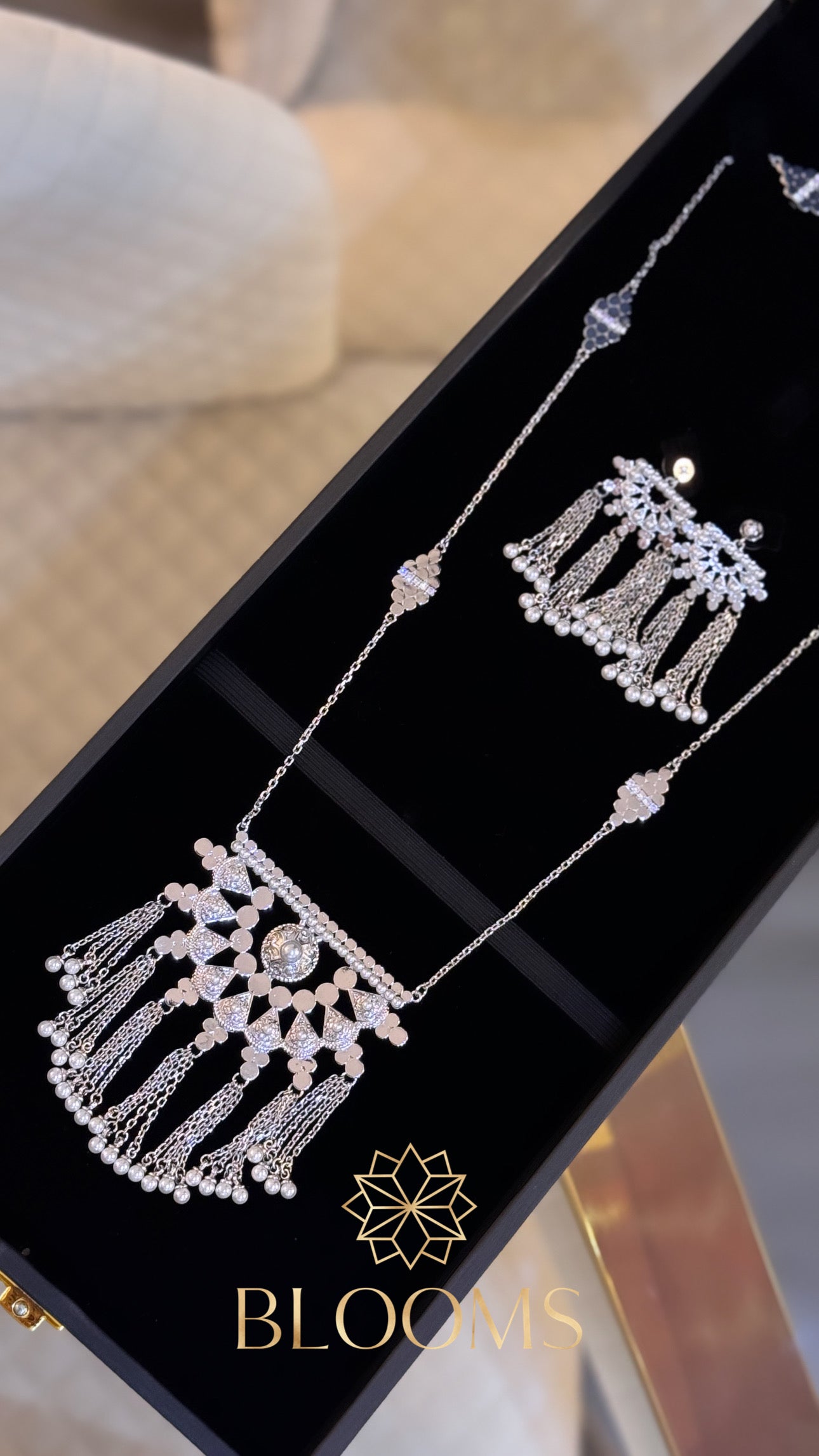 Shahla Set Long necklace and earrings