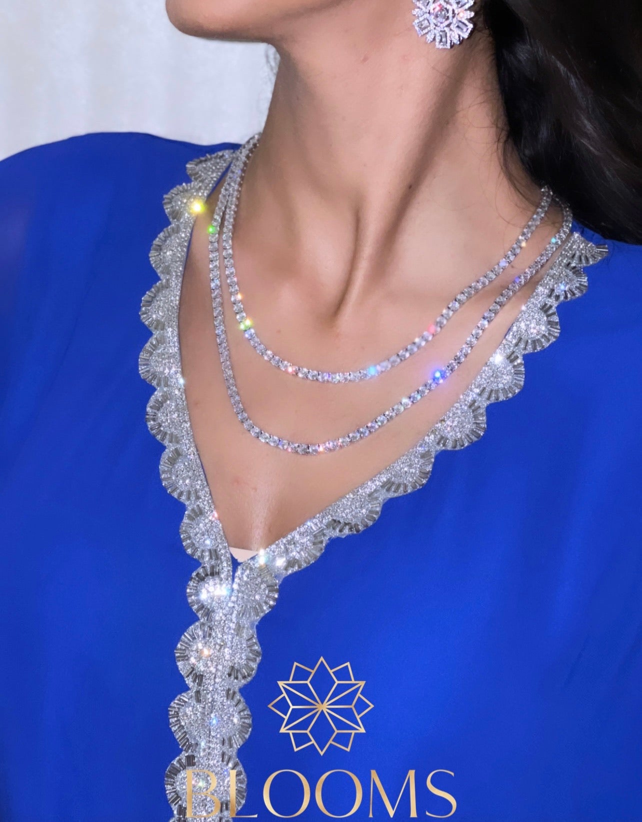 Tennis Necklace Real 925 Silver 41 inch