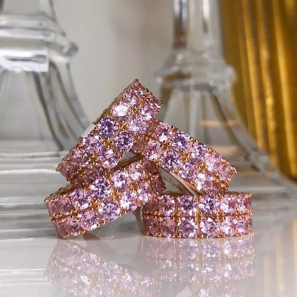 Eternity Gold Rose Pink Ring
