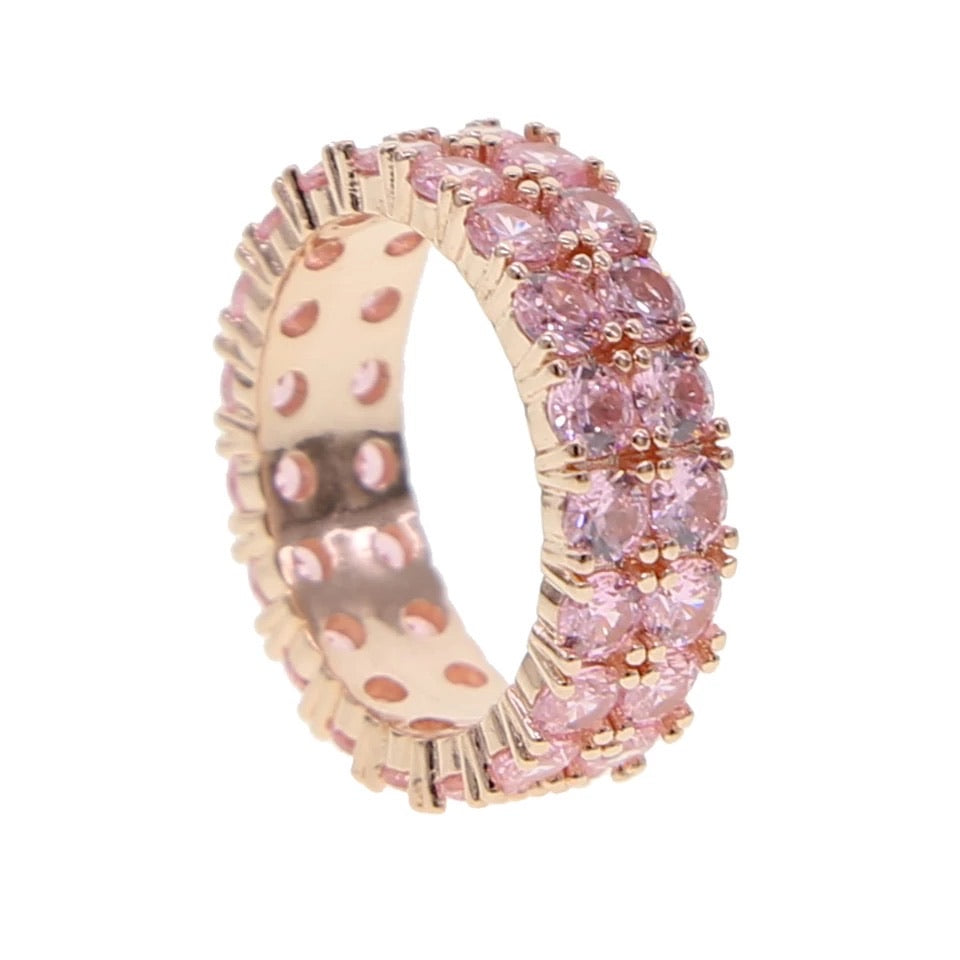 Eternity Gold Rose Pink Ring