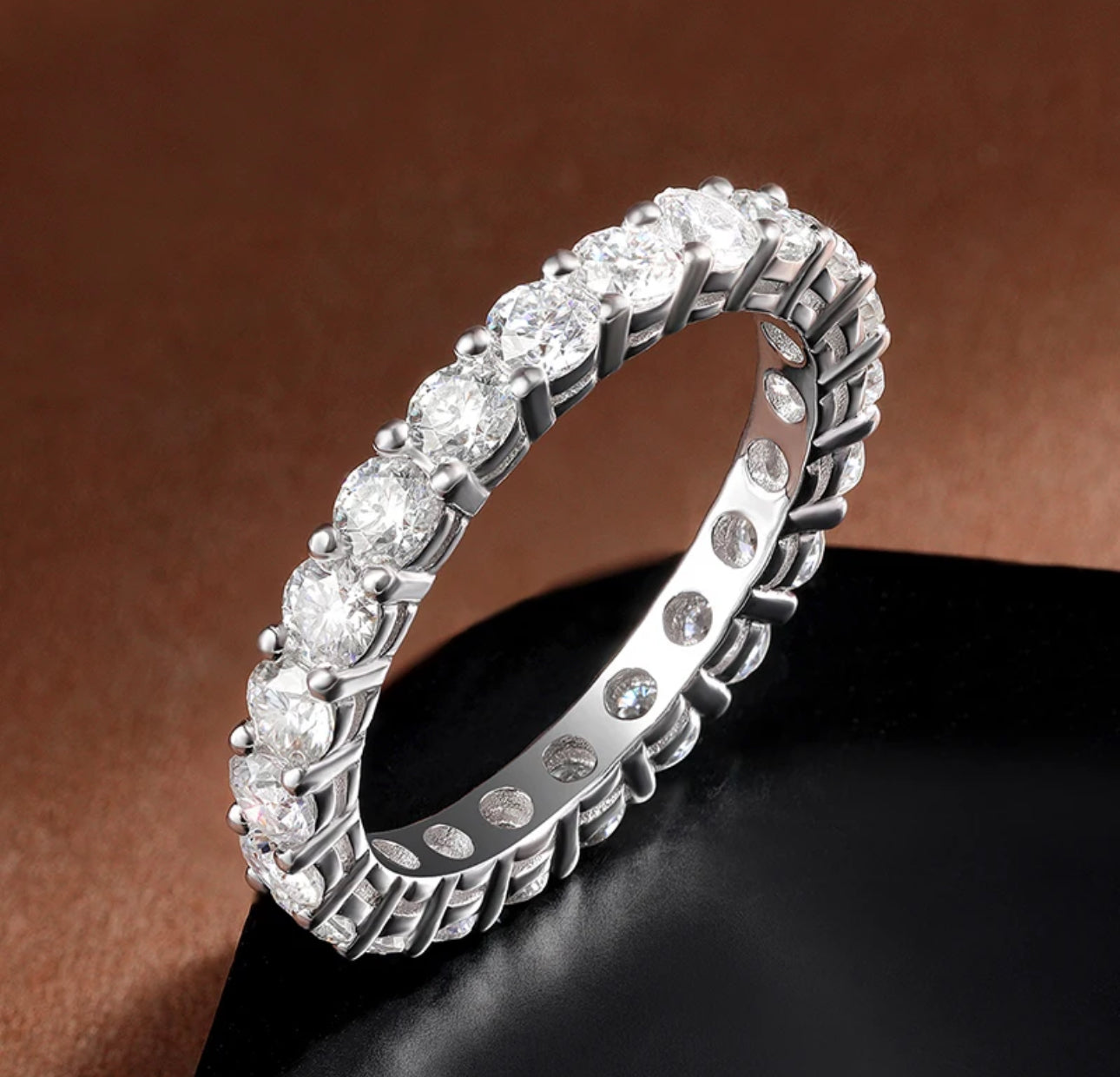 eternity Ring Real 925 Silver 4mm