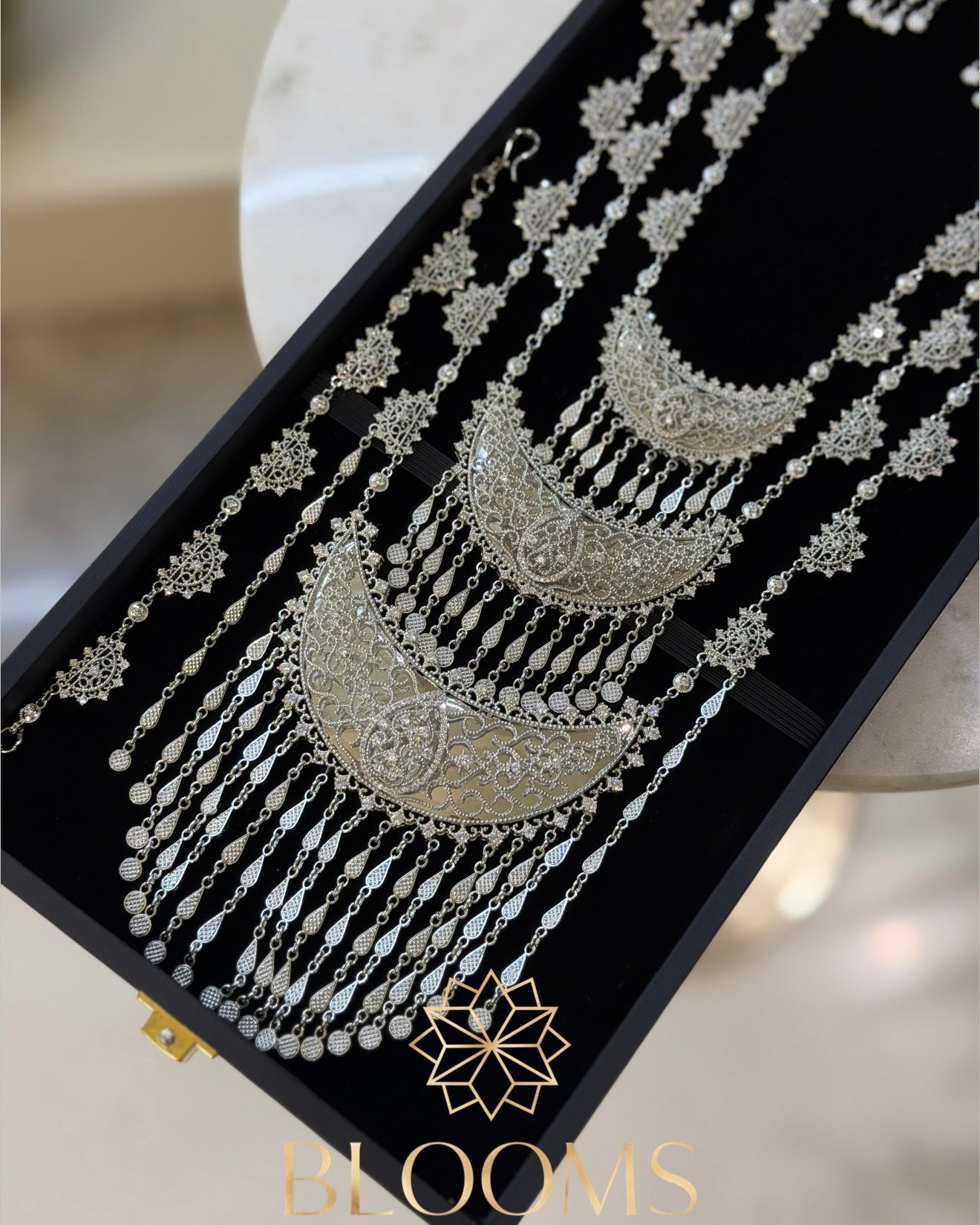 aliaa Silver luxury traditional bridal set