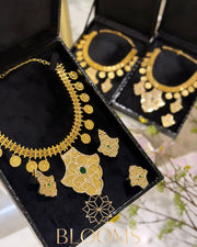 Riman Luxury Gold Green Choker Set