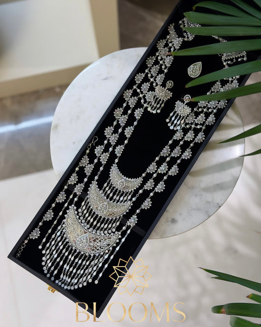 aliaa Silver luxury traditional bridal set
