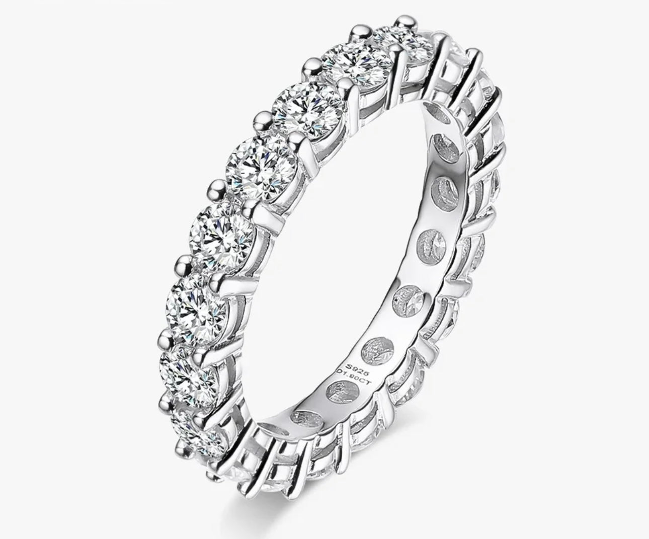 eternity Ring Real 925 Silver 4mm