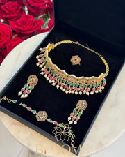 Salamah Multi Gold Khonaqi Set