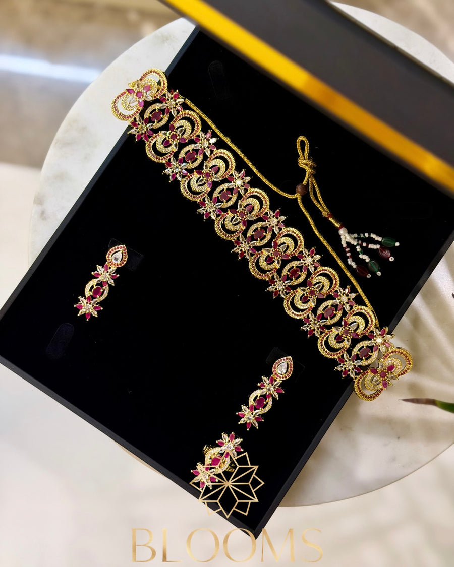 Rodaina Luxury red Choker