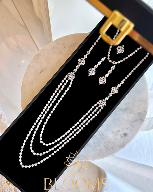 Sheikha Luxury White Long Necklace