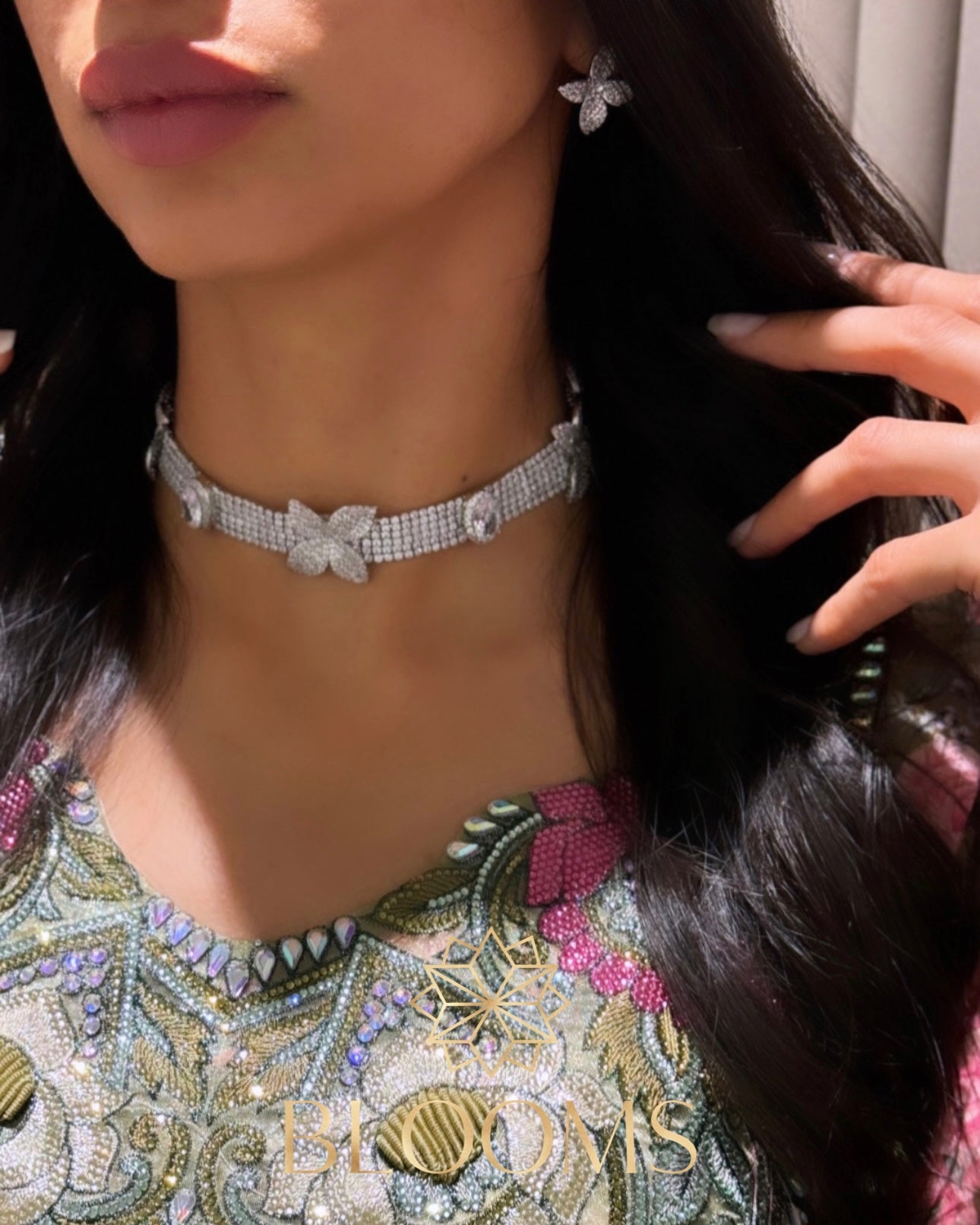 Georgina Choker Silver Set