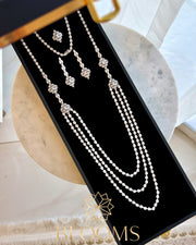 Sheikha Luxury White Long Necklace