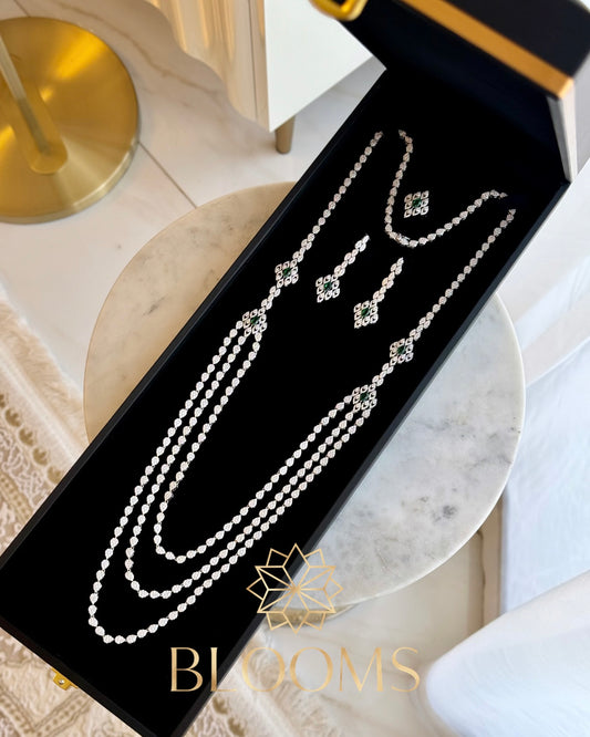 Sheikha Luxury Green Long Necklace